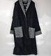 Versace Greca Print Black Bathrobe New