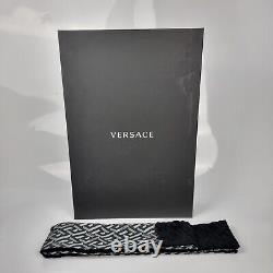 Versace Greca Print Black Bathrobe New