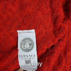 Versace Greca Print Red Bathrobe New