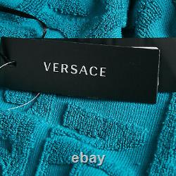 Versace Home Blue Monogram Medusa Amplified Terry Bathrobe S