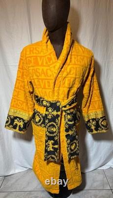 Versace I? Baroque Bathrobe Bathrobe YellowithGold/Black Size Large