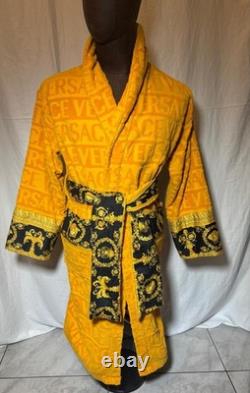 Versace I? Baroque Bathrobe Bathrobe YellowithGold/Black Size Large
