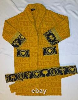 Versace I? Baroque Bathrobe Bathrobe YellowithGold/Black Size Large