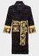 Versace I Baroque Bathrobe Black dressing gown black and gold designer large