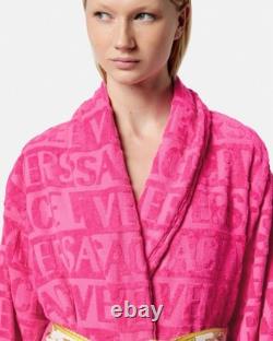 Versace I Love Baroque Bathrobe Men's Large Pink And Gold Medusa Luxury Robe