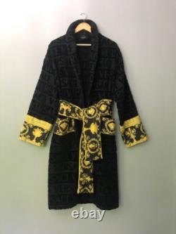 Versace I Love Baroque Black Bathrobe Size L Authentic, Excellent Condition