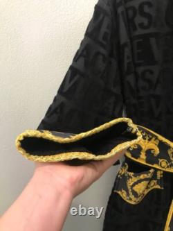 Versace I Love Baroque Black Bathrobe Size L Authentic, Excellent Condition