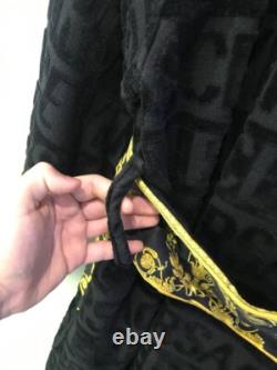 Versace I Love Baroque Black Bathrobe Size L Authentic, Excellent Condition