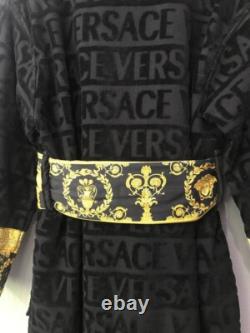 Versace I Love Baroque Black Bathrobe Size L Authentic, Excellent Condition