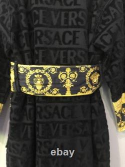 Versace I Love Baroque Black Bathrobe Size L Authentic, Excellent Condition