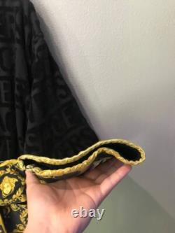 Versace I Love Baroque Black Bathrobe Size L Authentic, Excellent Condition