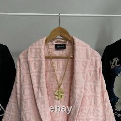 Versace I Love Baroque Pink Bathrobe Size Small Authentic MISSING BELT TIE