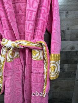Versace I Love Baroque Pink Bathrobe Unisex Terry with Box (ZACJ00008) in a 3XL