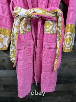 Versace I Love Baroque Pink Bathrobe Unisex Terry with Box (ZACJ00008) in a 3XL