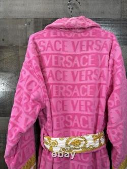 Versace I Love Baroque Pink Bathrobe Unisex Terry with Box (ZACJ00008) in a 3XL