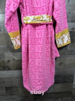 Versace I Love Baroque Pink Bathrobe Unisex Terry with Box (ZACJ00008) in a 3XL
