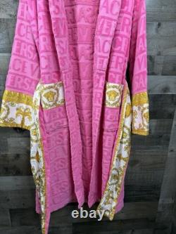 Versace I Love Baroque Pink Bathrobe Unisex Terry with Box (ZACJ00008) in a 3XL