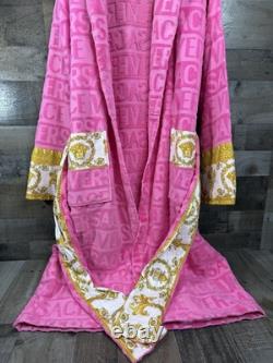 Versace I Love Baroque Pink Bathrobe Unisex Terry with Box (ZACJ00008) in a 3XL