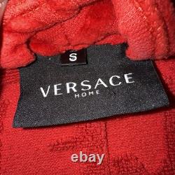 Versace I Love Baroque Red Bathrobe Size Small Authentic MISSING BELT TIE