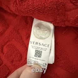Versace I Love Baroque Red Bathrobe Size Small Authentic MISSING BELT TIE