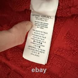 Versace I Love Baroque Red Bathrobe Size Small Authentic MISSING BELT TIE