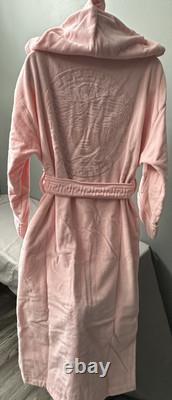 Versace La Medusa Hooded Bathrobe Pink Size L Authentic