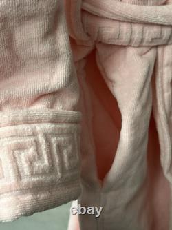 Versace La Medusa Hooded Bathrobe Pink Size L Authentic