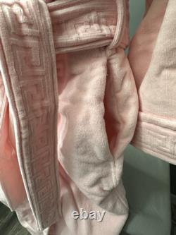 Versace La Medusa Hooded Bathrobe Pink Size L Authentic