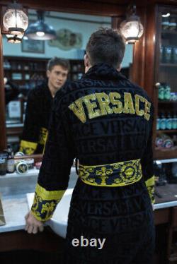 Versace Limited Edition Embroidered Versace Logo Bath Robe Dressing Gown Unisex
