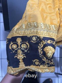 Versace Logo Toweling Bathrobe Gold Baroque Size Medium Replacement Box