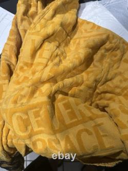 Versace Logo Toweling Bathrobe Gold Baroque Size Medium Replacement Box