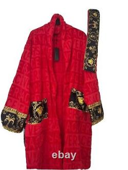 Versace Luxury Red Baroque Bathrobe Red Versace Robe Free And Fast Delivery