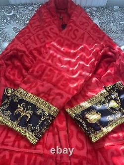 Versace Luxury Red Baroque Bathrobe Red Versace Robe Free And Fast Delivery