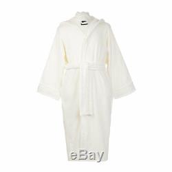 Versace- Medusa Classic Hooded Bathrobe- Ivory Size M/l