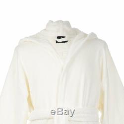 Versace- Medusa Classic Hooded Bathrobe- Ivory Size M/l