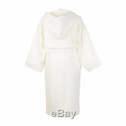 Versace- Medusa Classic Hooded Bathrobe- Ivory Size M/l