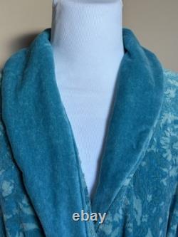 Versace Medusa Cotton/Cashmere Barocco Bath Robe Azure M ZACJ00008 IT NWT $2599