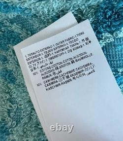 Versace Medusa Cotton/Cashmere Barocco Bath Robe Azure M ZACJ00008 IT NWT $2599