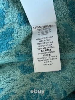 Versace Medusa Cotton/Cashmere Barocco Bath Robe Azure M ZACJ00008 IT NWT $2599