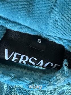 Versace Medusa Cotton/Cashmere Barocco Bath Robe Azure M ZACJ00008 IT NWT $2599