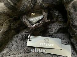 Versace Men's I Heart Baroque Bathrobe Black Large PERSONALIZED SEE IMAGES
