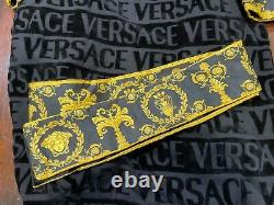 Versace Men's I Heart Baroque Bathrobe Black Large PERSONALIZED SEE IMAGES