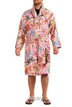 Versace Men's Multi-Color 100% Cotton Belted Bathrobe US XL IT 54