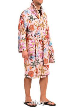 Versace Men's Multi-Color 100% Cotton Belted Bathrobe US XL IT 54