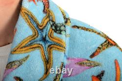 Versace Men's Multi-Color 100% Cotton Belted Bathrobe US XL IT 54