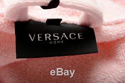 Versace Men's Rose Pink Medusa Belted Hooded Bathrobe US L IT 52