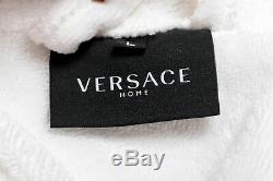 Versace Men's White Medusa Belted Hooded Bathrobe US 3XL IT 58