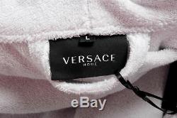 Versace Men's White Medusa Embellished Belted Bathrobe US L IT 52