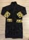 Versace Mens Baroque Bathrobe Size Medium Black Terry Bath NO BELT