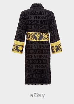 Versace Mens I BAROQUE BATHROBE Genuine article, size Large L Black RRP £379